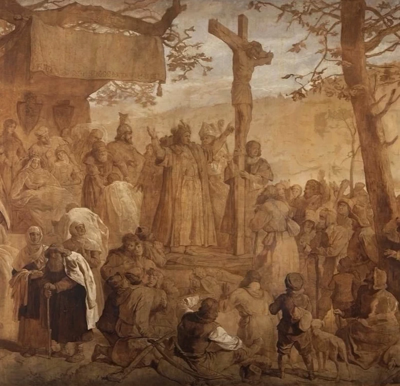 Battesimo della Lituania - Museo della Collezione Giovanni Paolo II, Varsavia, dettaglio 2